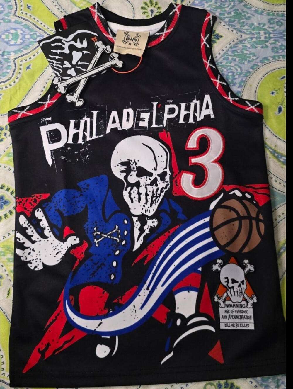 Brand X Allen Iverson #3 Philadelphia The Answer Basketball Jersey Youth XS